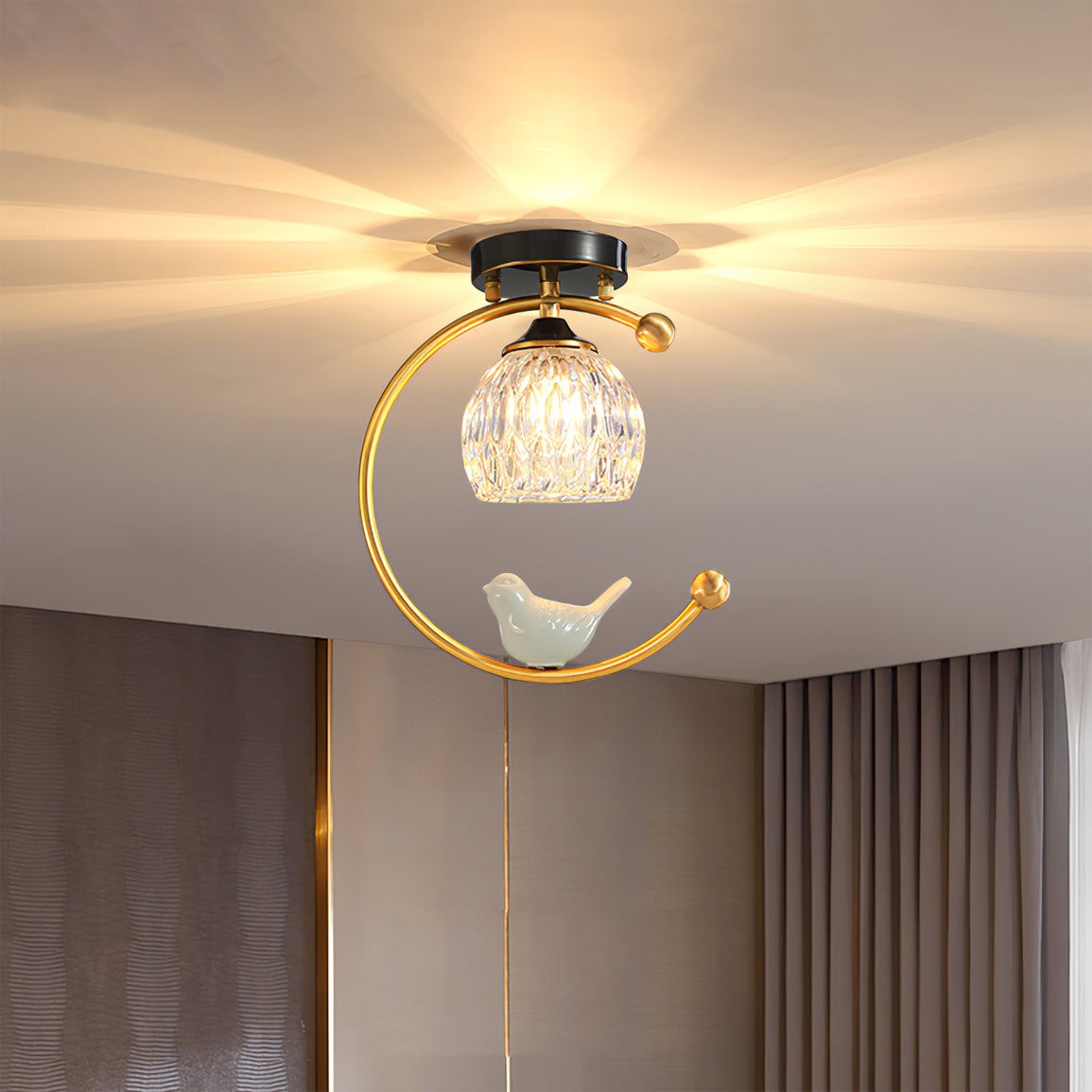 Ceramic Bird Ceiling Lamp K989