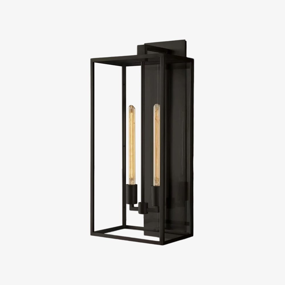 Classic Beckman Vintage Wall Sconce - Steel & Glass Linear Design K1589