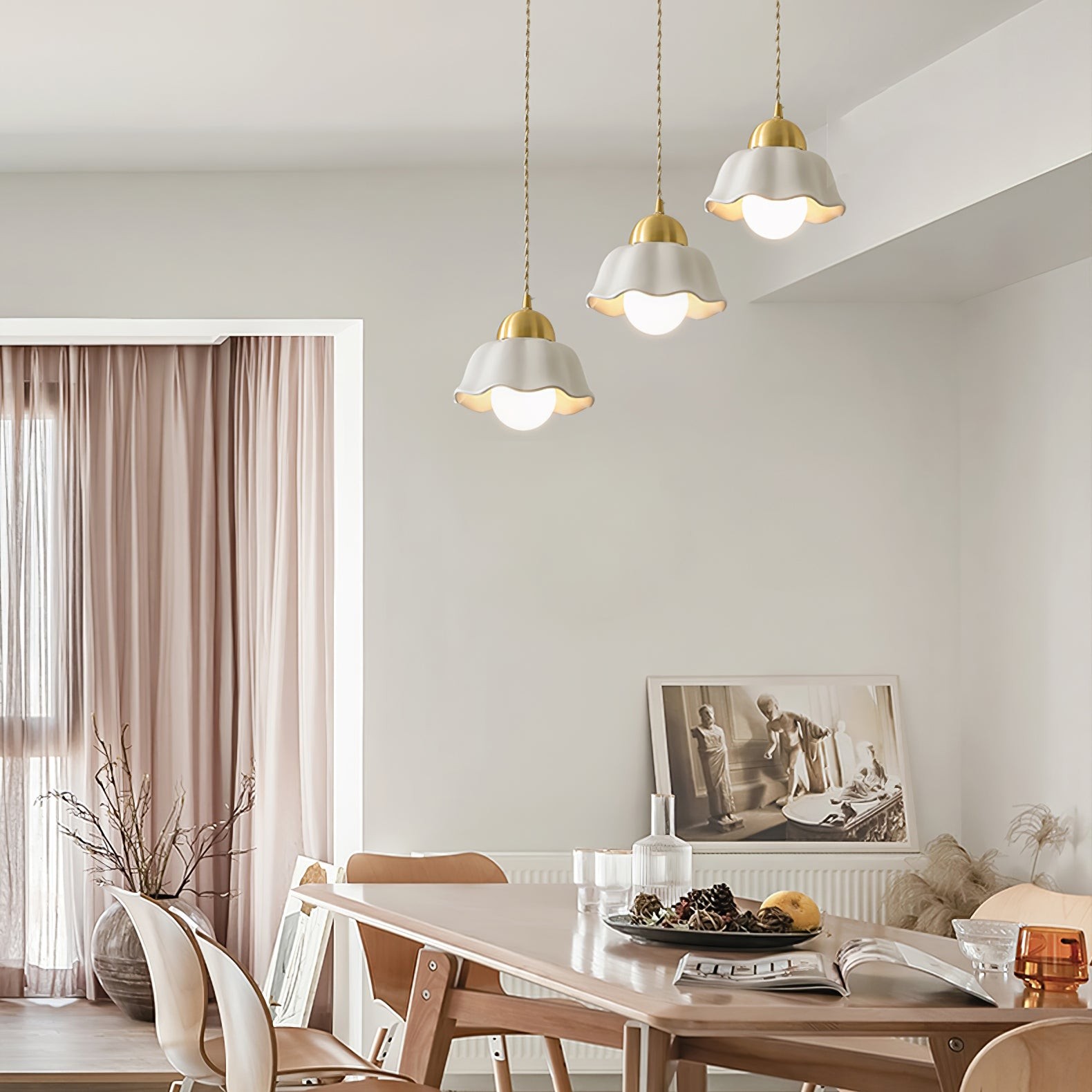 Ceramics Floral Pendant Light K990