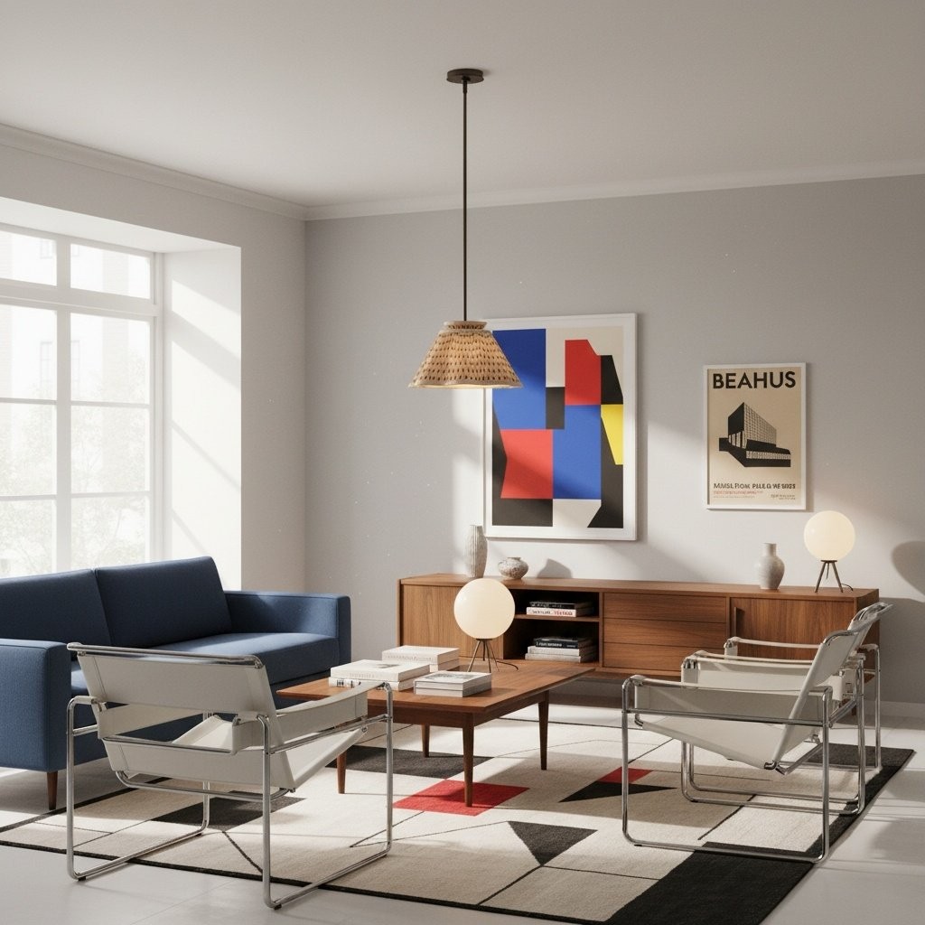 Florevian Modern Linen Pendant Lamp - Art-Inspired Statement Lighting for Dining Space K1629
