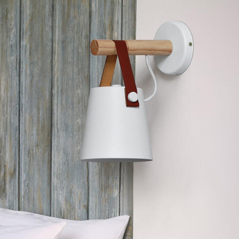 LED Wooden Nordic Strap Wall Light