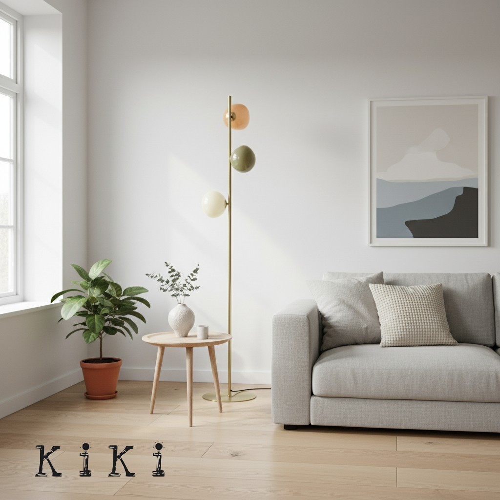 Modern Colorful Glass Floor Lamp – Multicolor Standing Light for Home Decor K1430