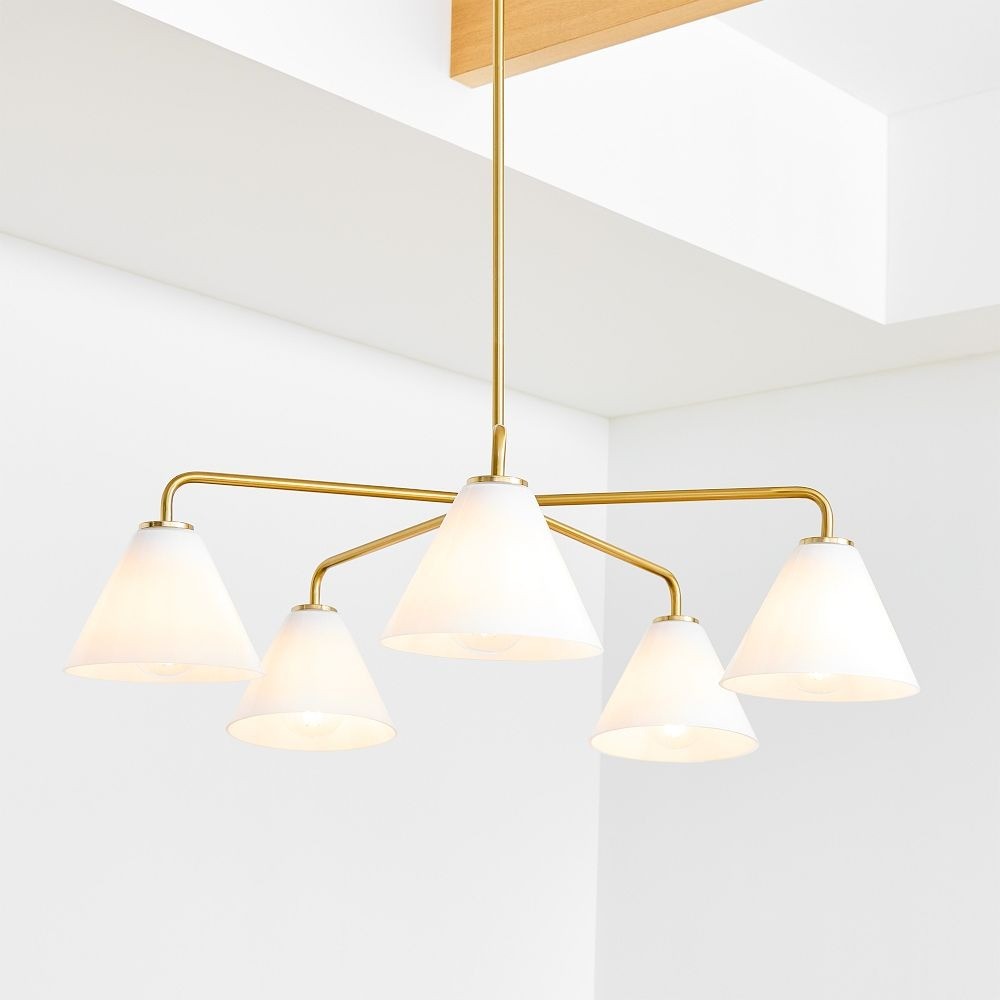 Conica Sculptural 5-Light Cone Chandelier - Modern Glass Lighting for Home K1394