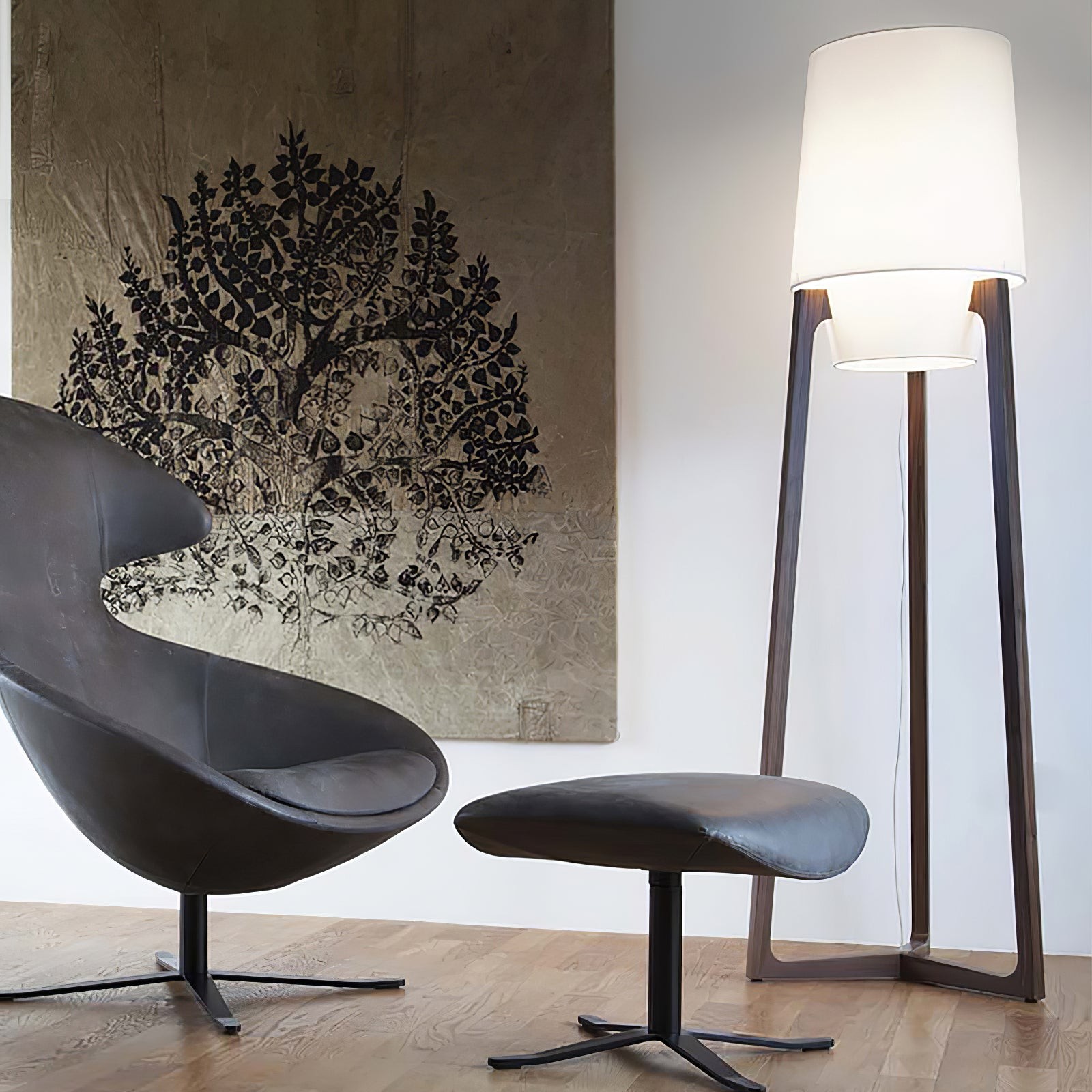 Modern Simple Chinese Style Solid Wood Floor Lamp K443