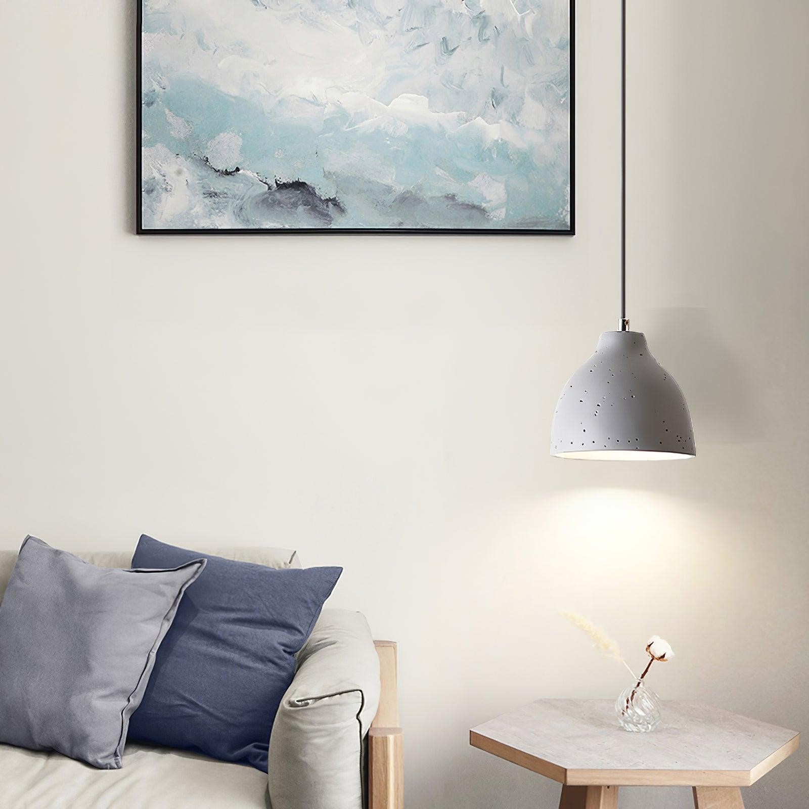 Modern Minimalist Industrial Resin Bowl LED Pendant Light K620
