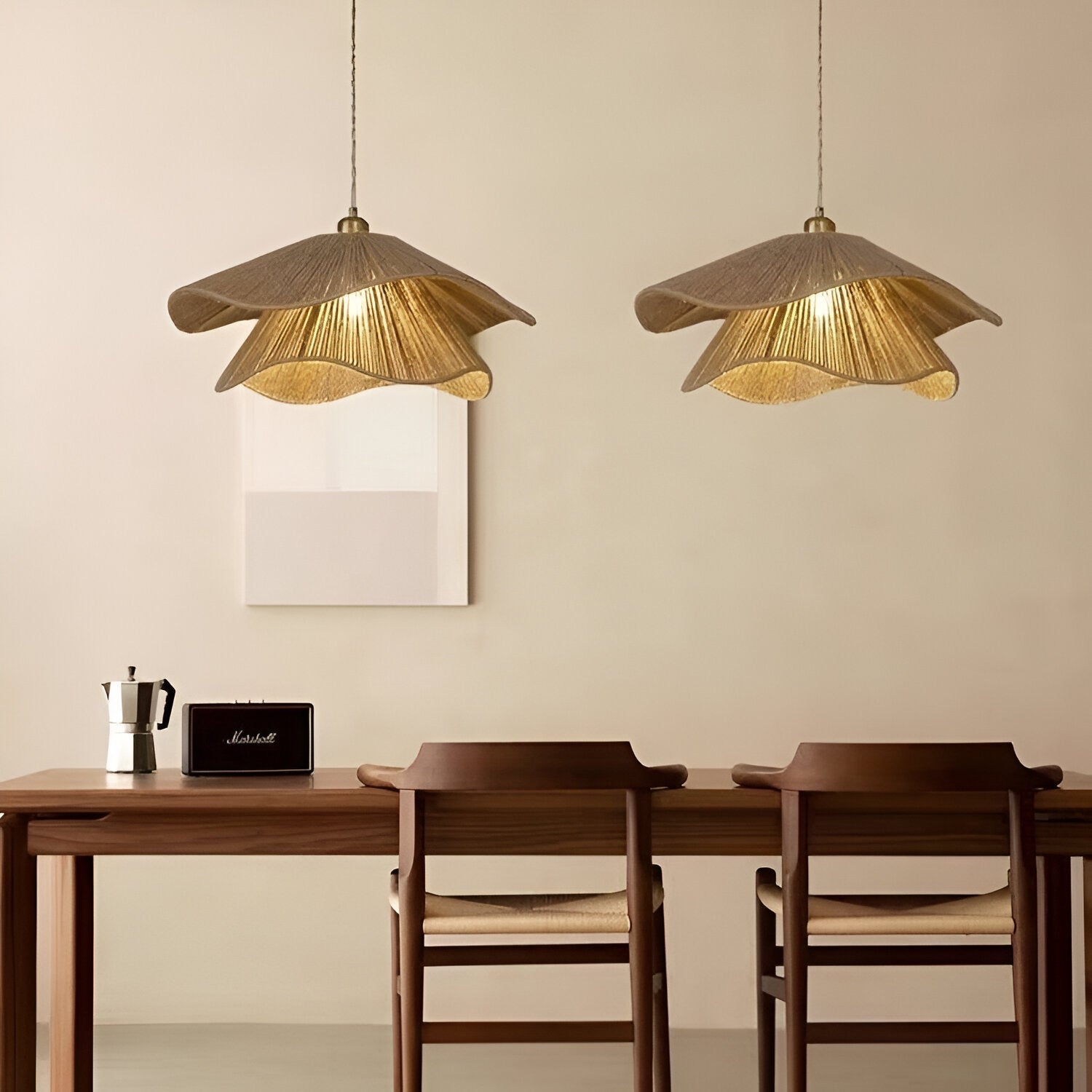 Cape Points Boho Natural Jute Fiber Pendant Light D838