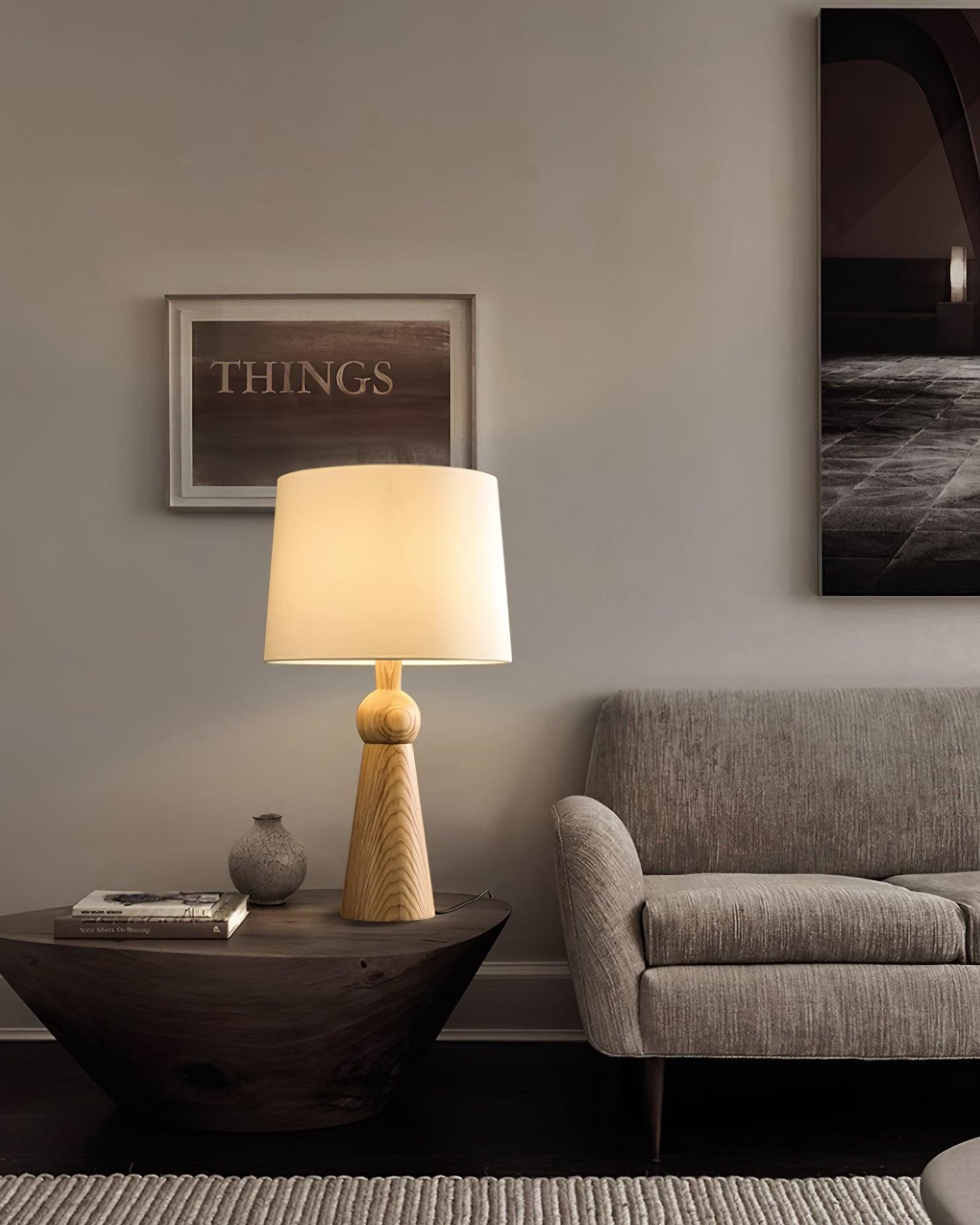 Nordic Retro Solid Wood Fabric Table Lamp K256