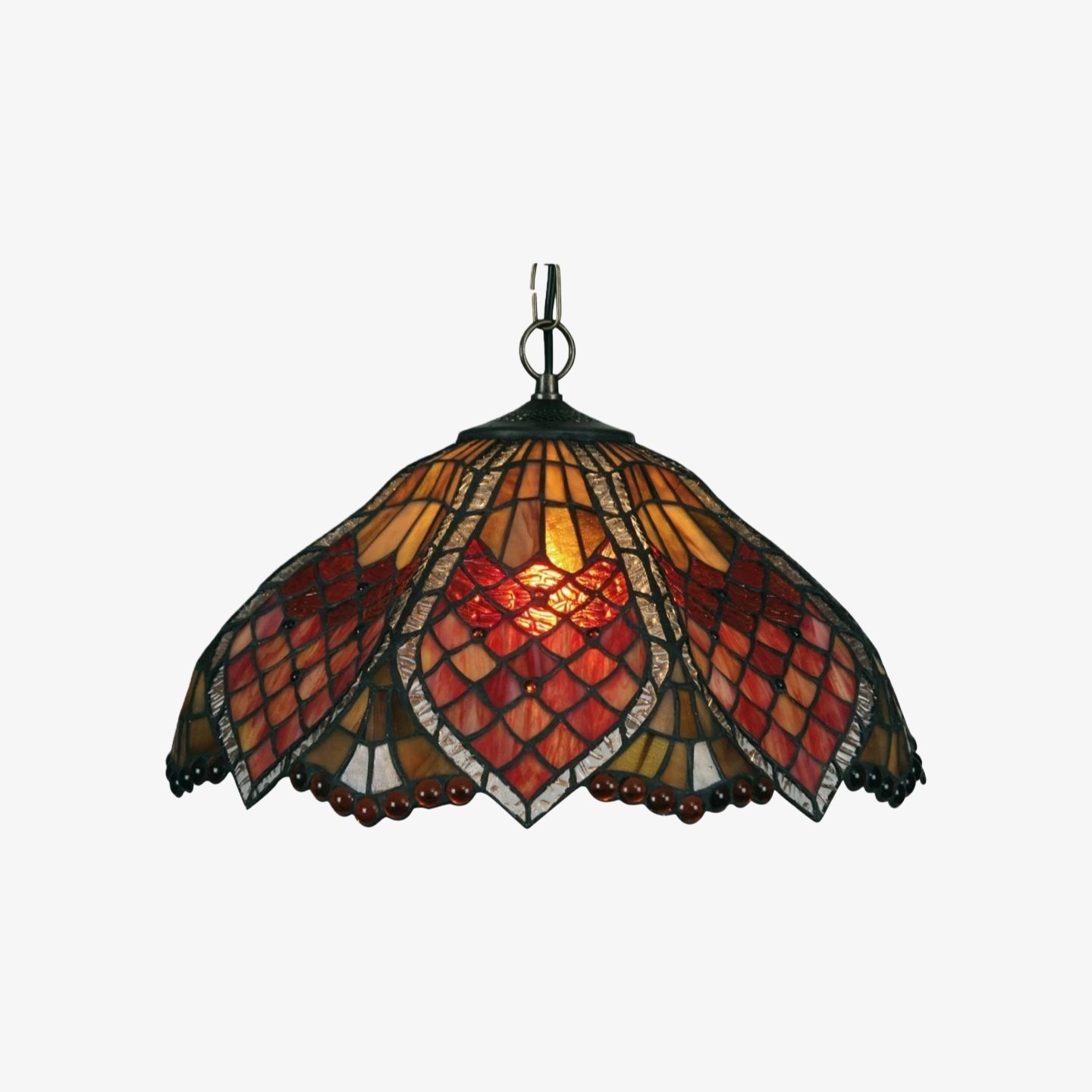 TF Orsino Vintage Art Deco Pendant Light - Textured Glass Lighting K1868