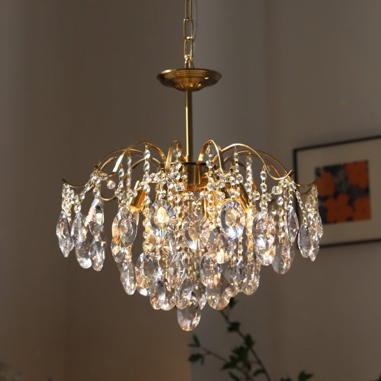 Vintage Sumptuous Teardrop Crystal Chandelier K1279