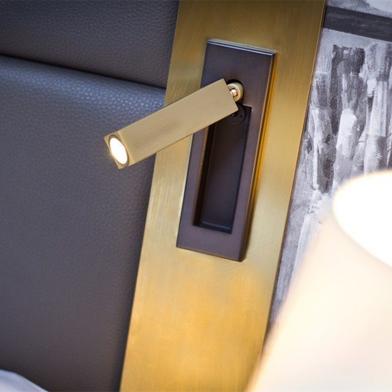 Modern Embedded Bedside Metal Wall Light