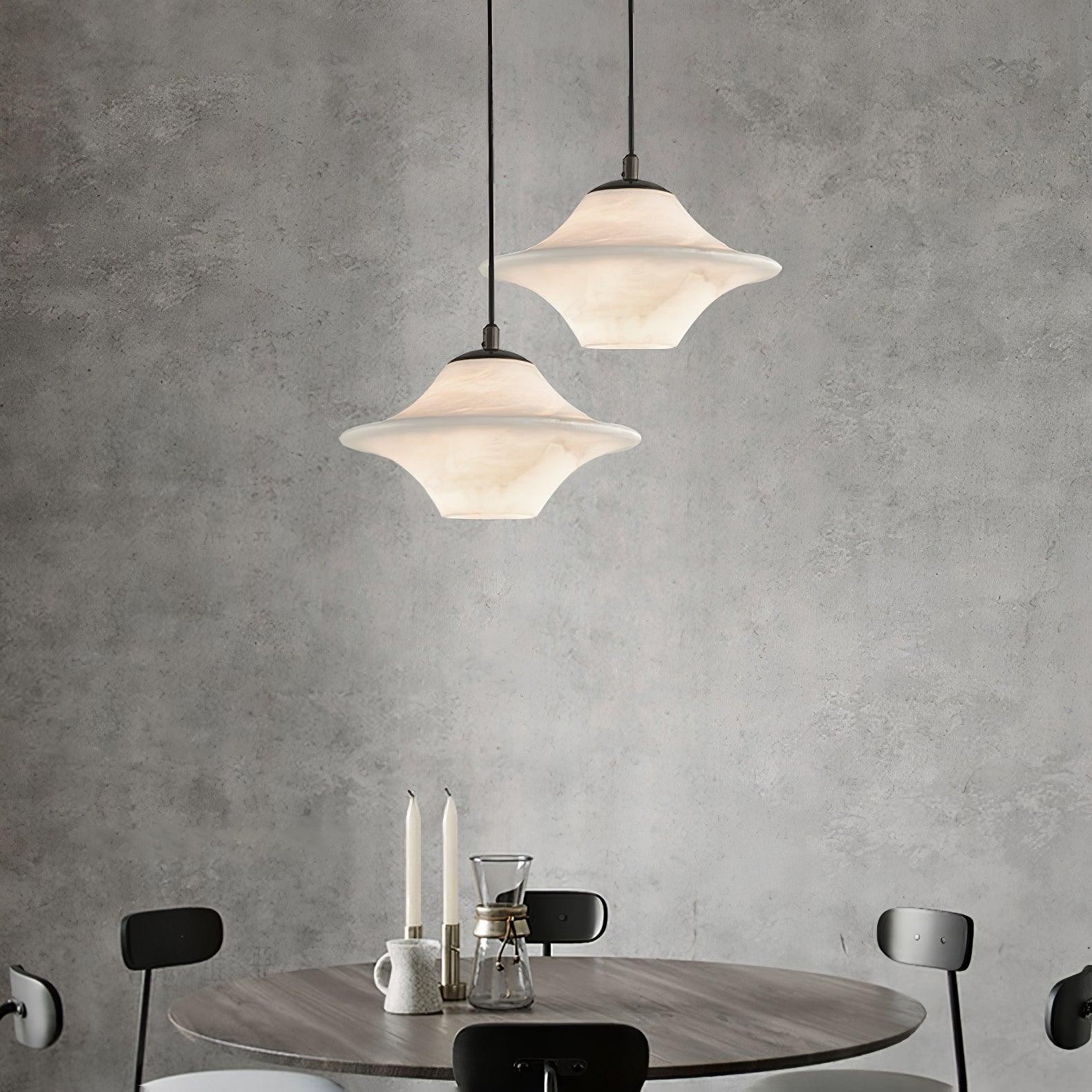 Saucer Alabaster Pendant Light K658