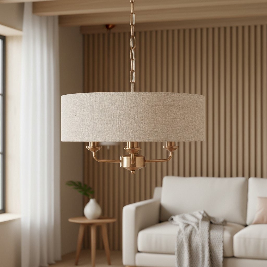 Tela Fabric Shade Pendant Style - Timeless Pendant Light for Dining Table K2216