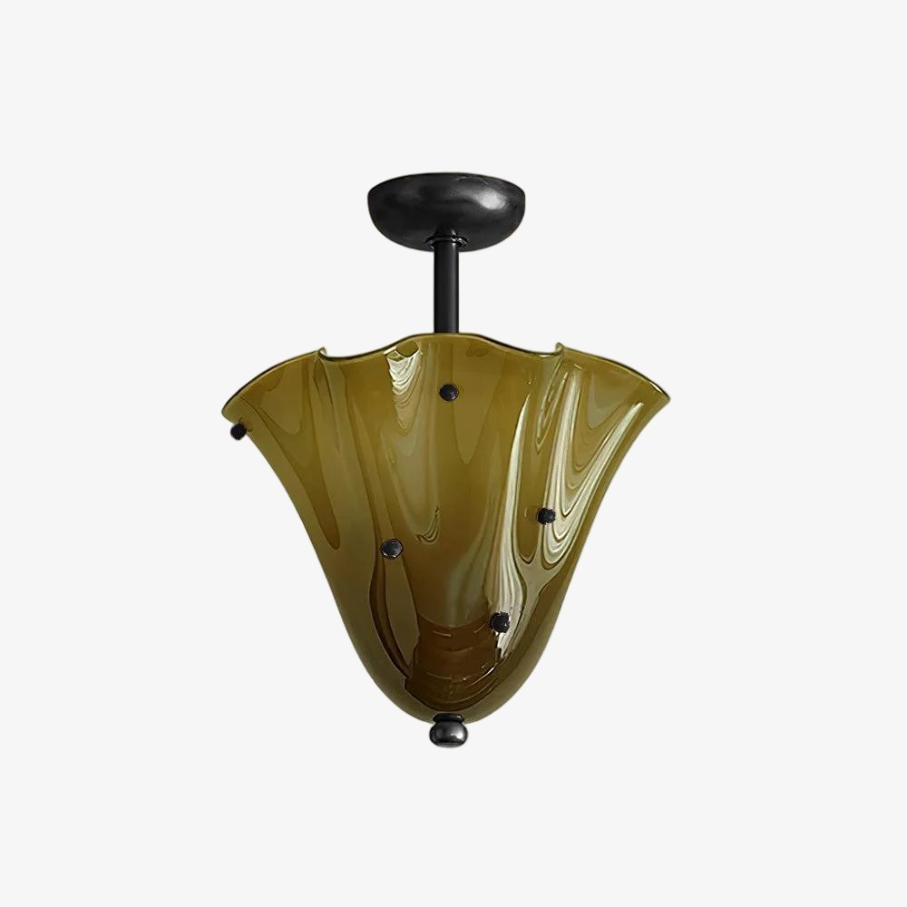 Bellina Glass Flush Mount – Artistic Fazzo Ceiling Lamp for Bedroom or Hallway K1133