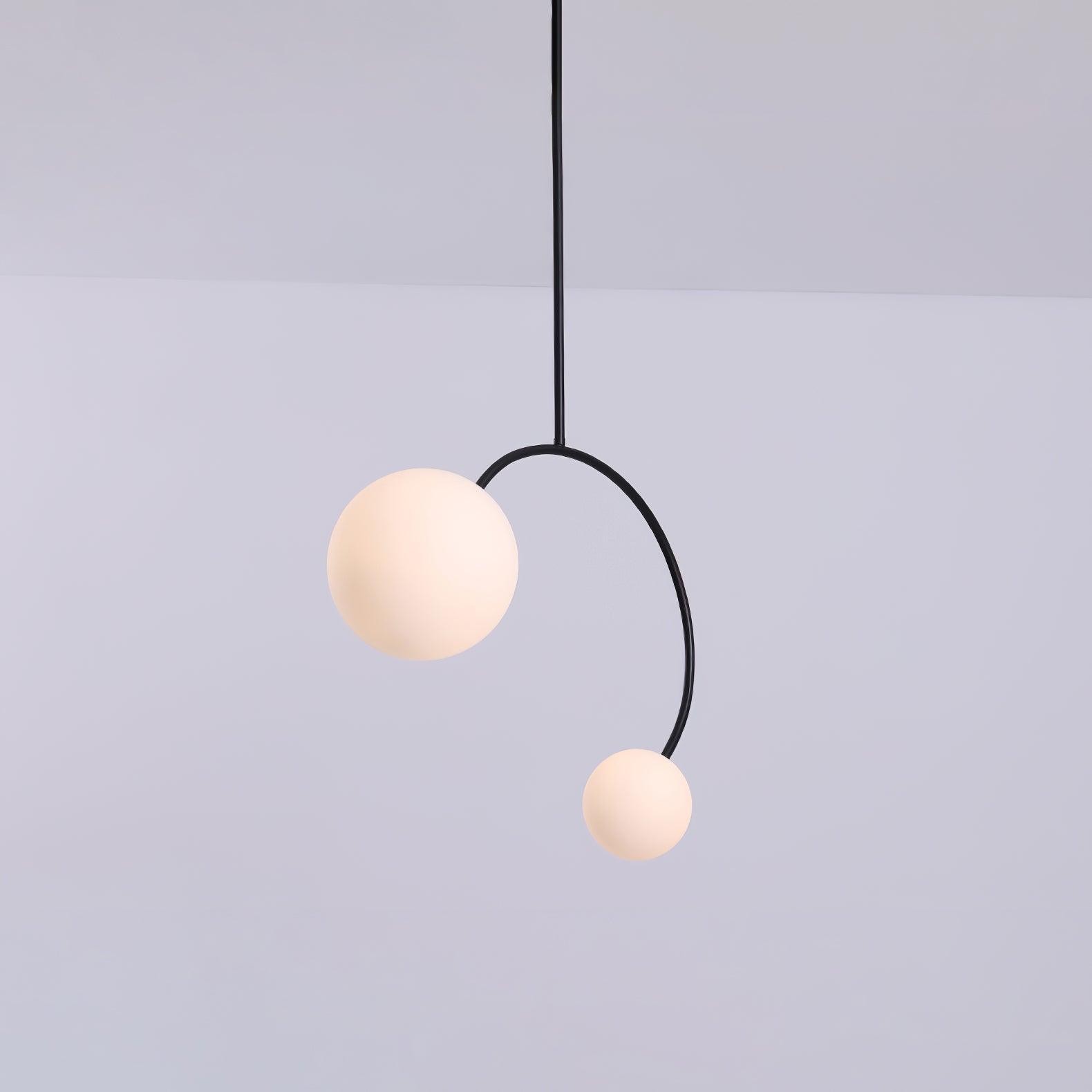 Creative Double Heads Glass Pendant Lamp K249