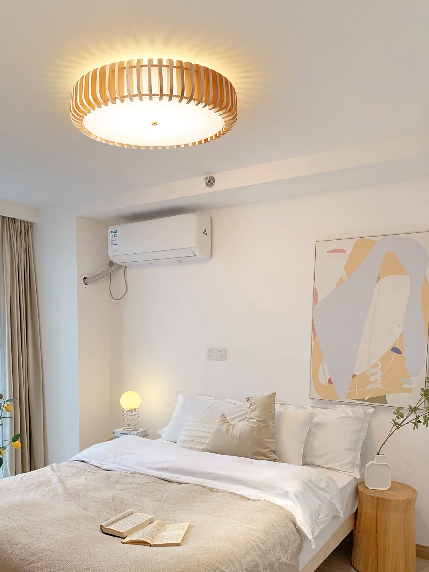 Wooden Drum Ceiling Lamp K1098