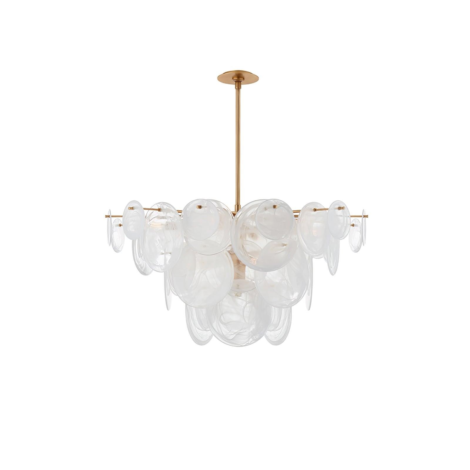 Brass Discs Cascading Chandelier K273