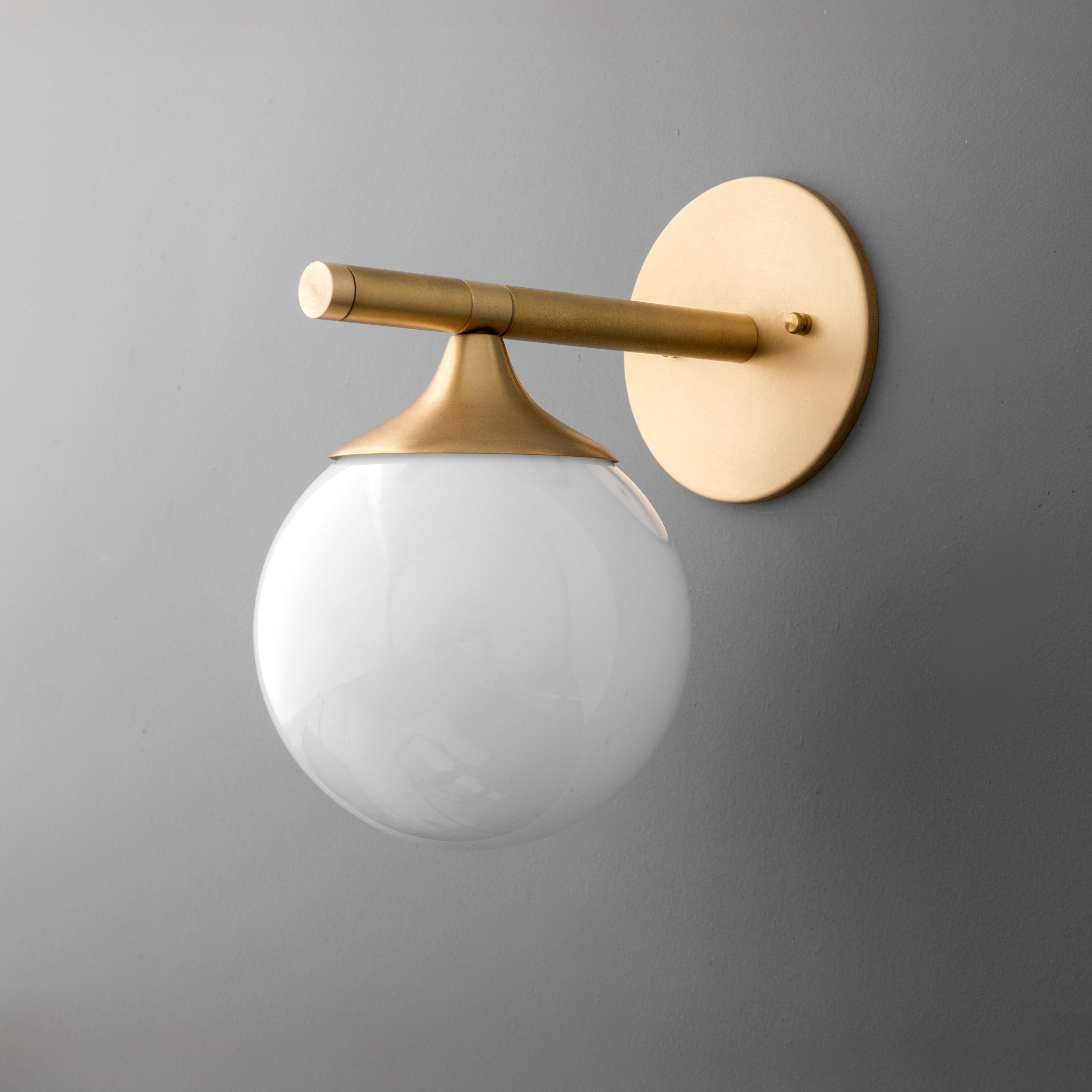 Glorica Glass Wall Sconce - Frosted Globe Light K1142