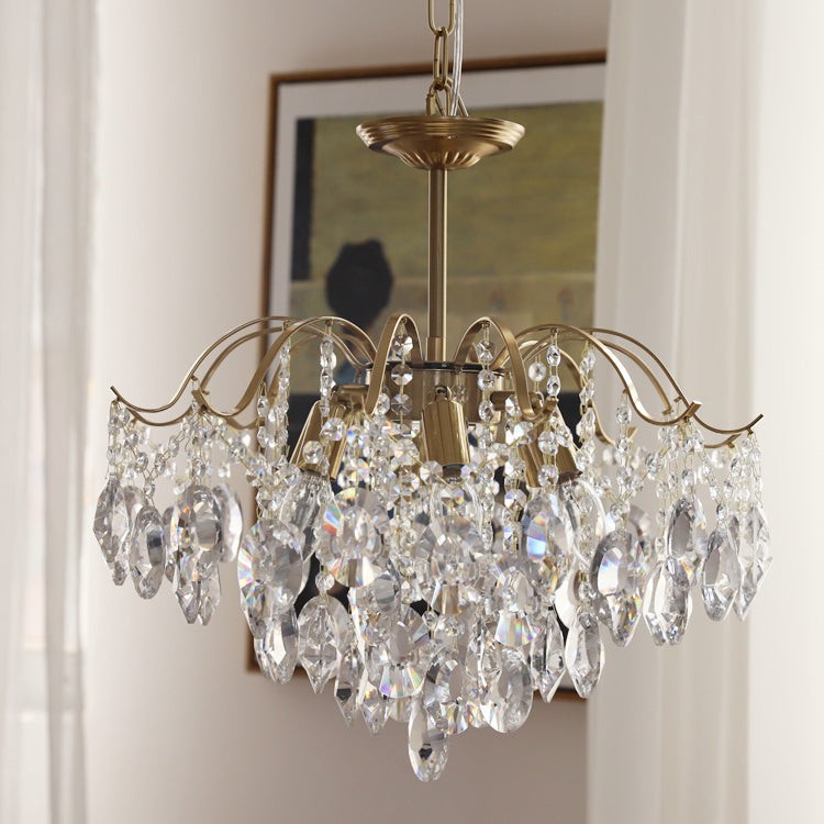 Vintage Sumptuous Teardrop Crystal Chandelier K1279