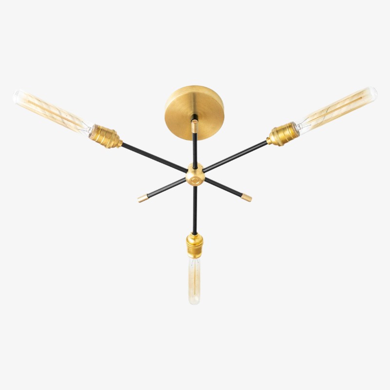 Mobilux Line Industrial Chandelier - Modern Ceiling Light Fixture for Home K1439