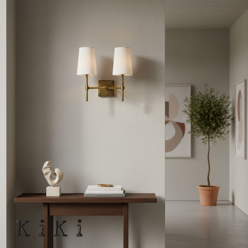Derlina Fabric Drum Shade Wall Sconce – Classic Style Accent Lighting K1287