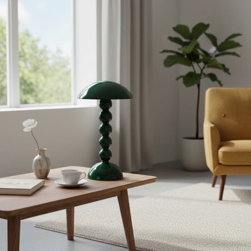 Modo LED Table Lamp - Orb-Stacked Base Mushroom Shade Perfect for Living Room or Bedroom K1669