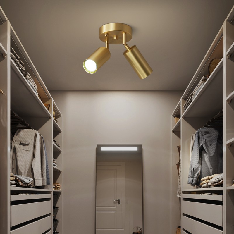 Brass LED Spot Ceiling Light