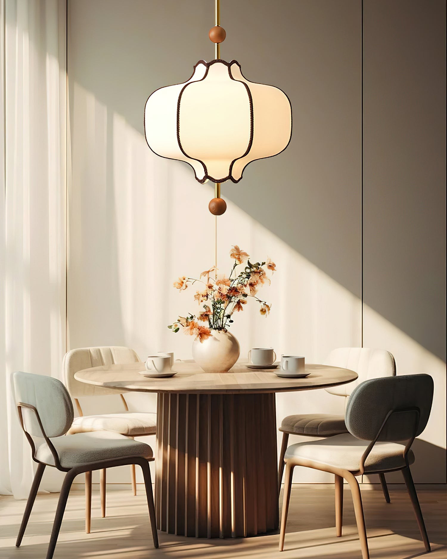 Vintage Textured Fabric Pendant Light K444