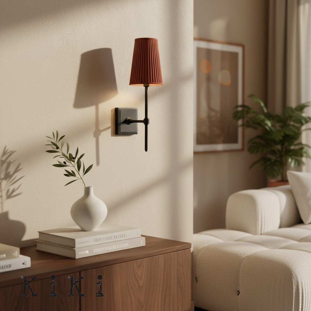 Derlina Fabric Drum Shade Wall Sconce – Classic Style Accent Lighting K1287