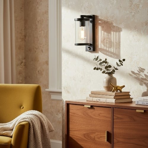 Karbonis Modern Outdoor Wall Sconce - Motion Sensor Security Light K1978