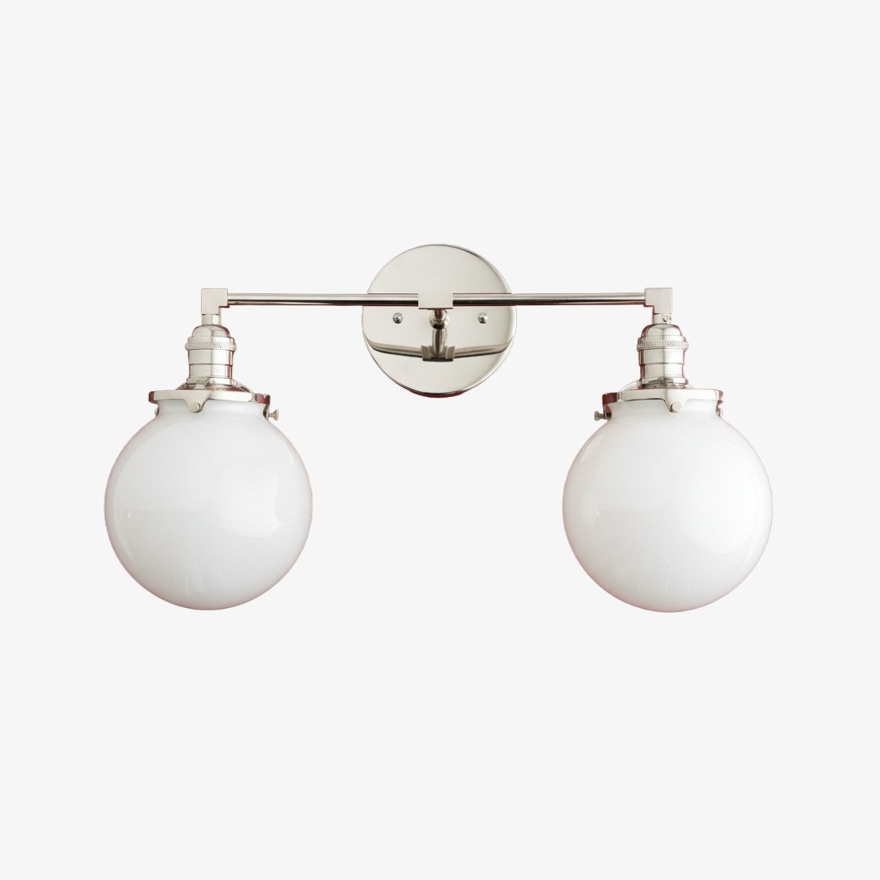 Lumio Globe Glass Globe Vanity Light - Modern Two Light Bathroom Sconce K1432