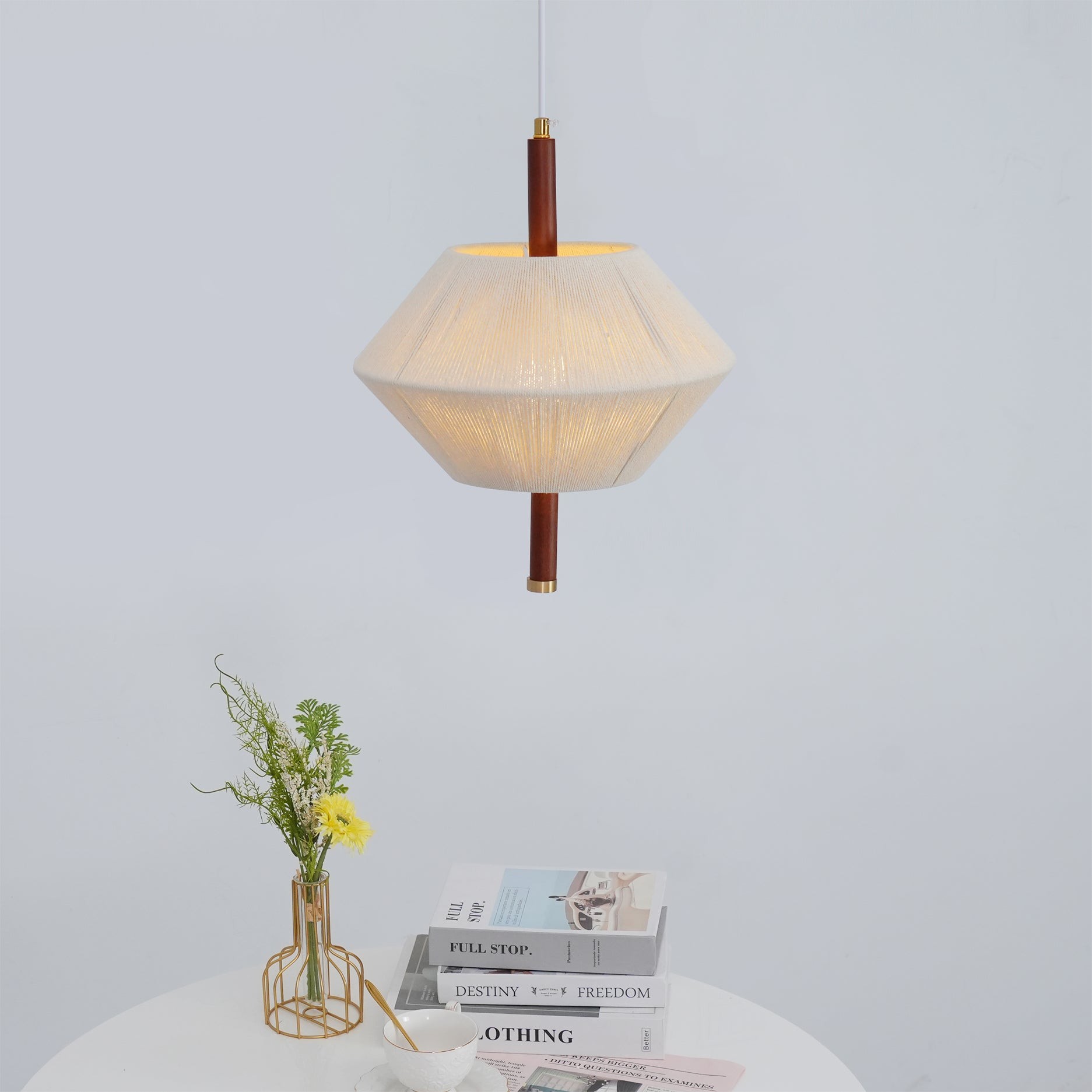 Japanese Wabi-Sabi Style Woven Fabric Pendant Lamp K709