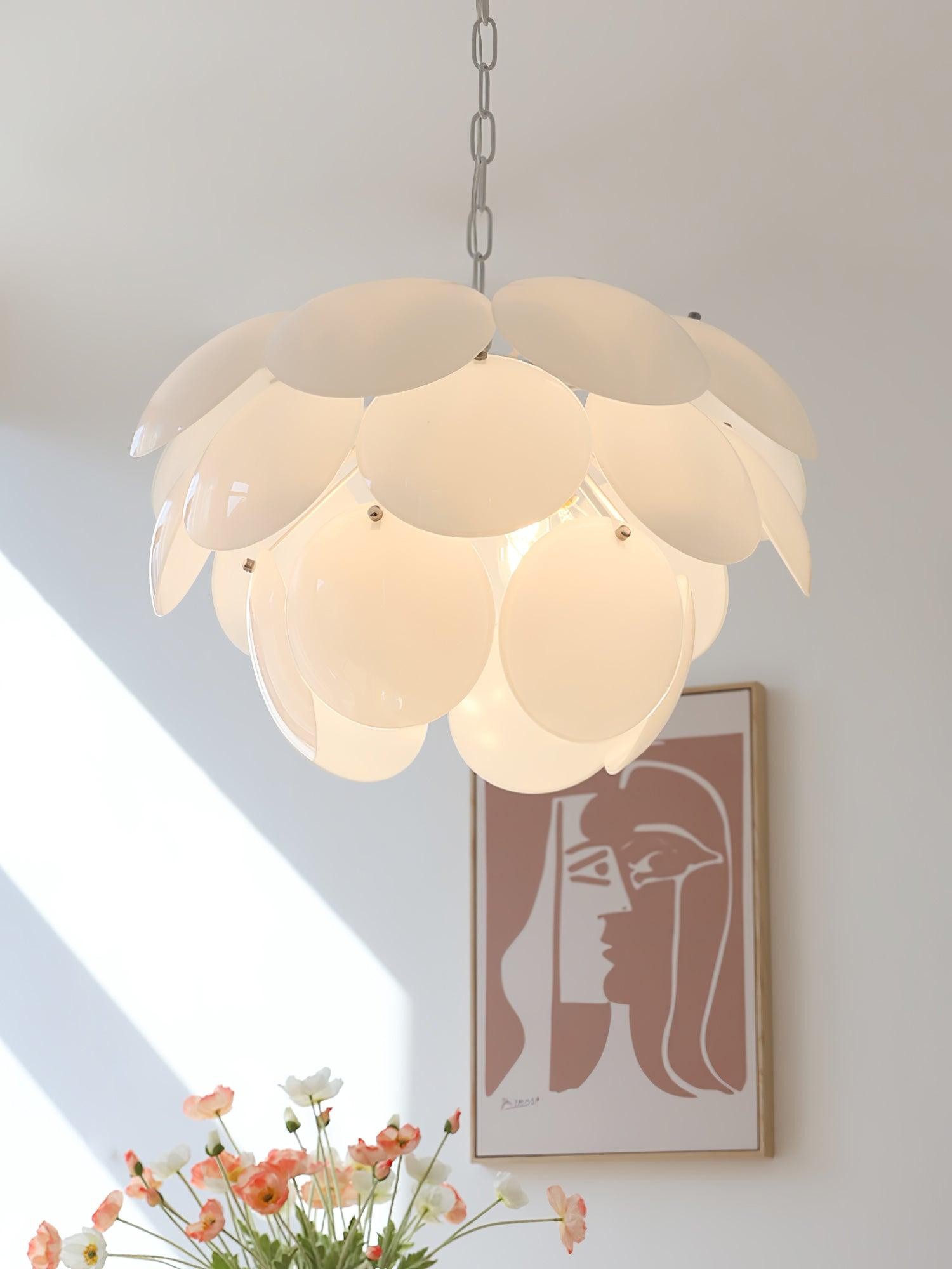 Luxury Fashion Luminous Petal Glass Chandelier K473