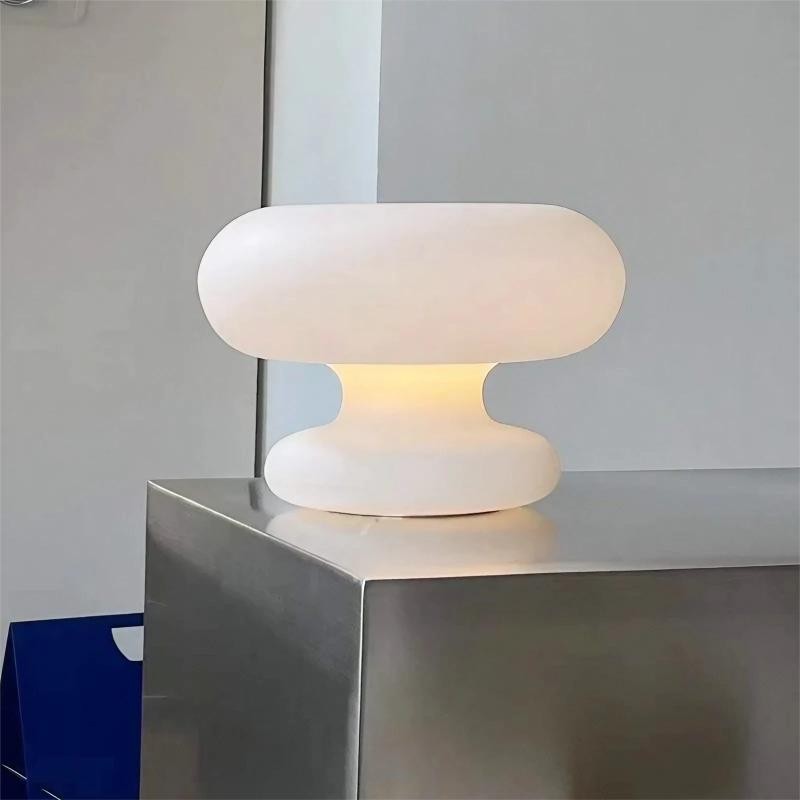 Minimalist Bauhaus White Mushroom Table Lamp K22