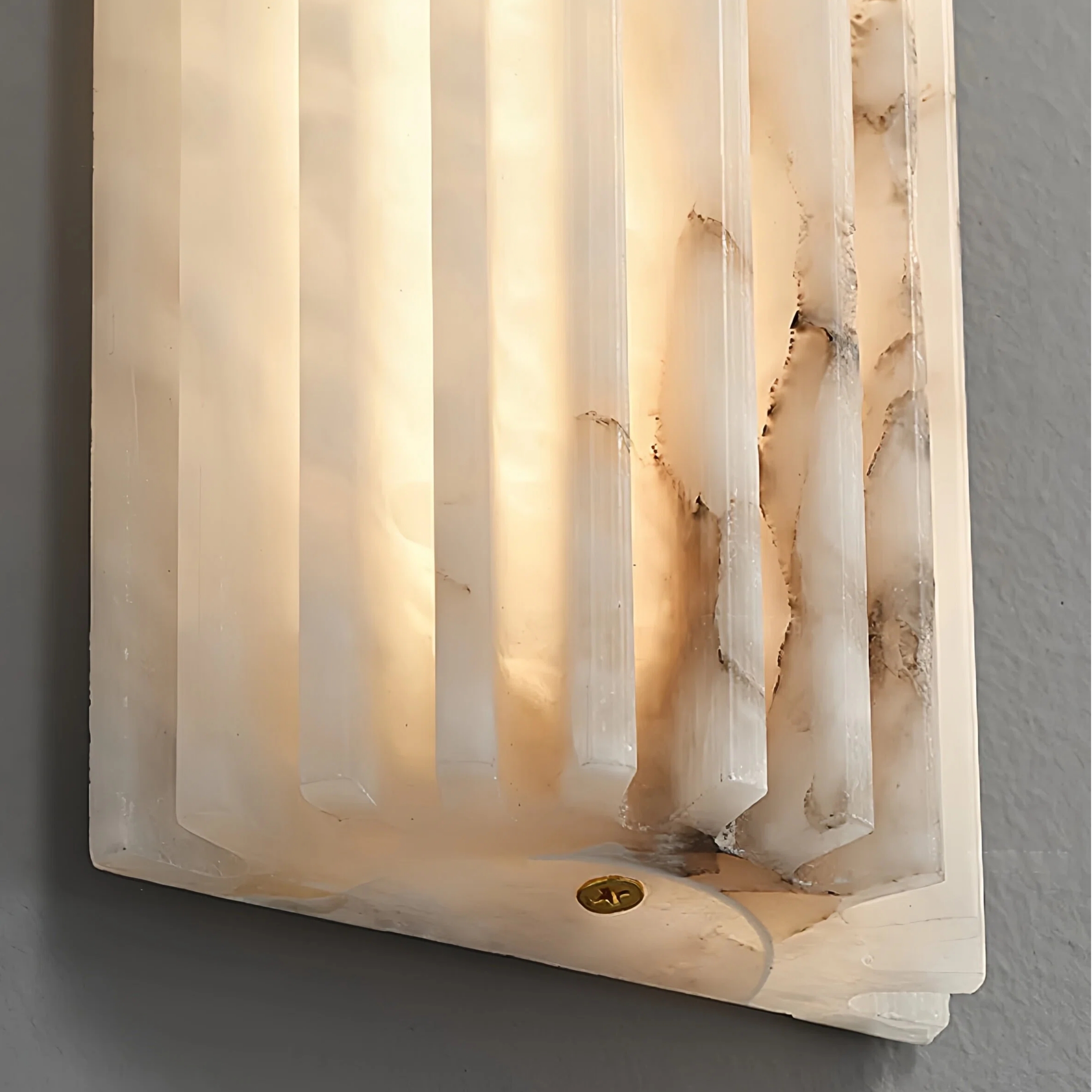 AlaVelle Contemporary Alabaster Wall Lamp - Minimalist Wall Light for Bedrooms and Hallways K2307