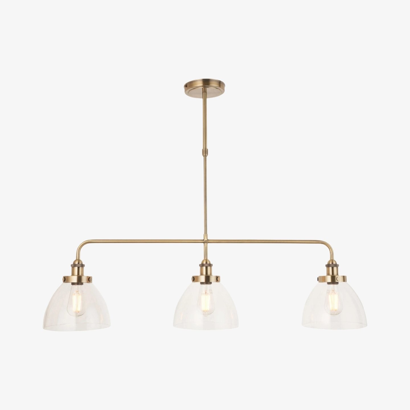 Novera Industrial 3 Light Linear Pendant Light - Modern Metal Style for Kitchen & Dining Room K1981