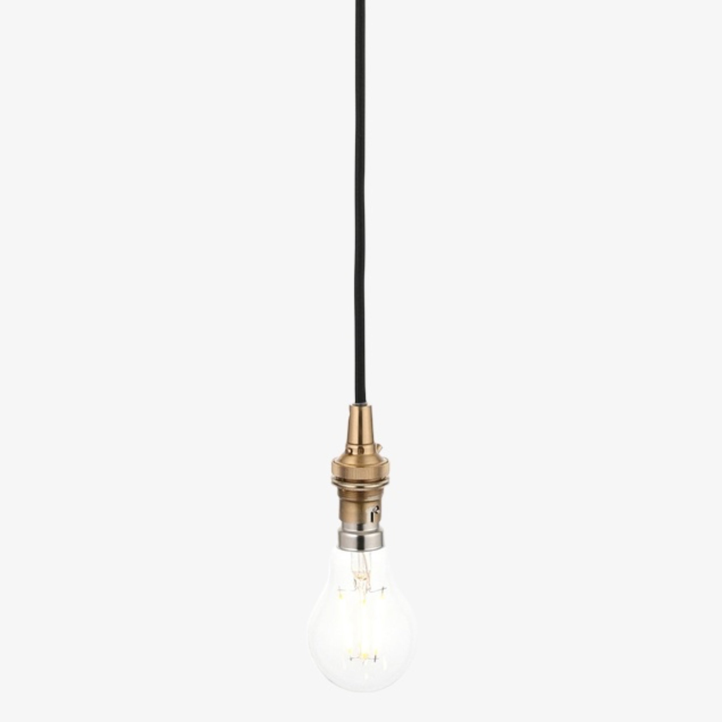 Plaitar Modern Brass Pendant Light - Minimalist Ceiling Fixture with Braided Cord for Hallways K1963