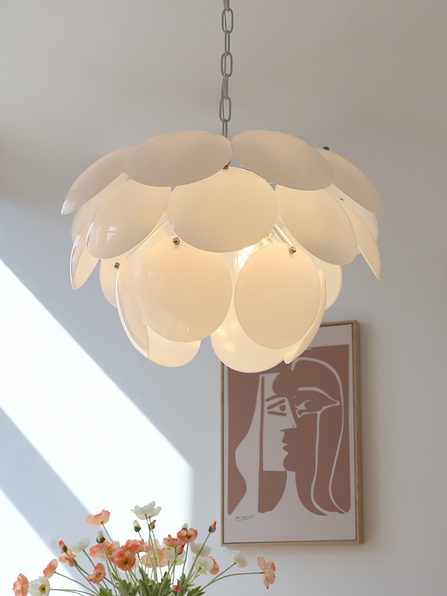 Luxury Fashion Luminous Petal Glass Chandelier K473