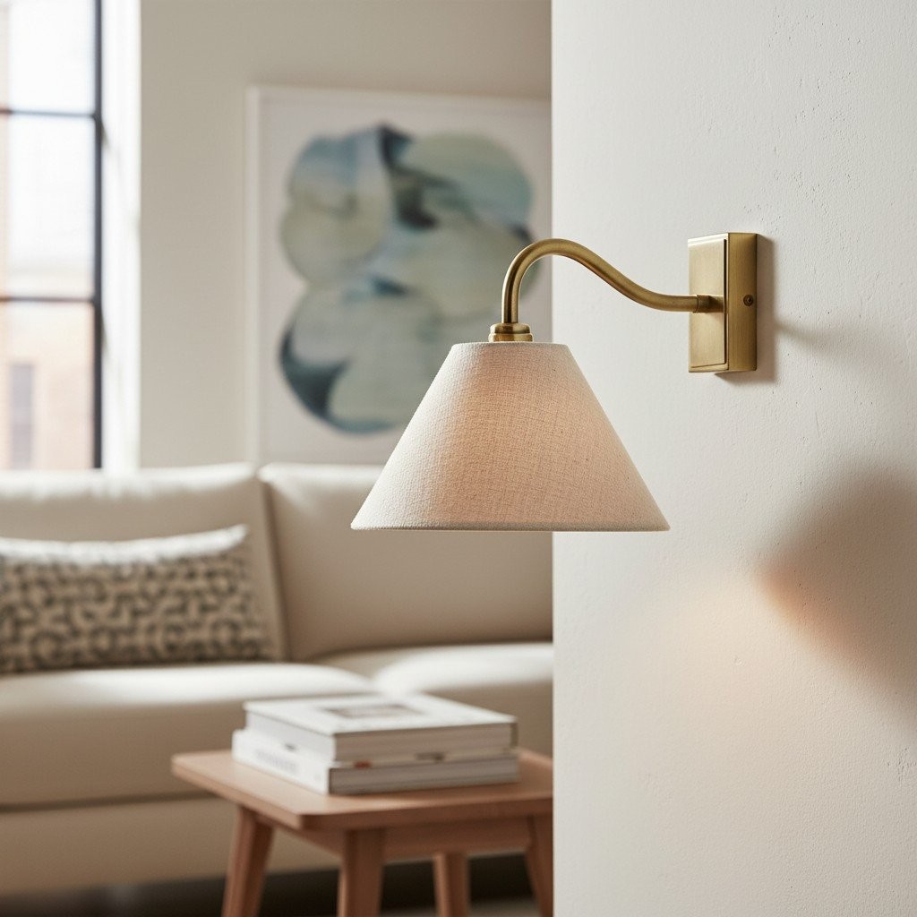 Lumweve Wall Light - Pleated Look Shade Refined Sconce for Corridor and Study K1884
