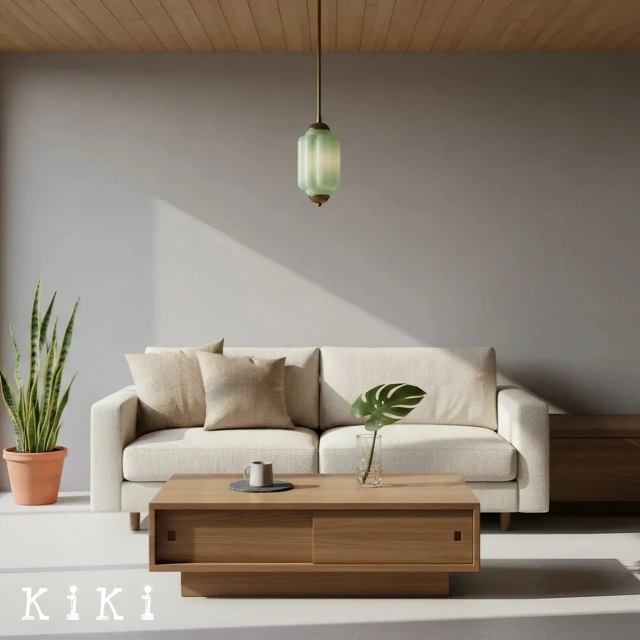 Eloise Classic Glass Pendant Light - Retro Glass and Metal Hanging Lamp for Kitchen Island Cafe K1475