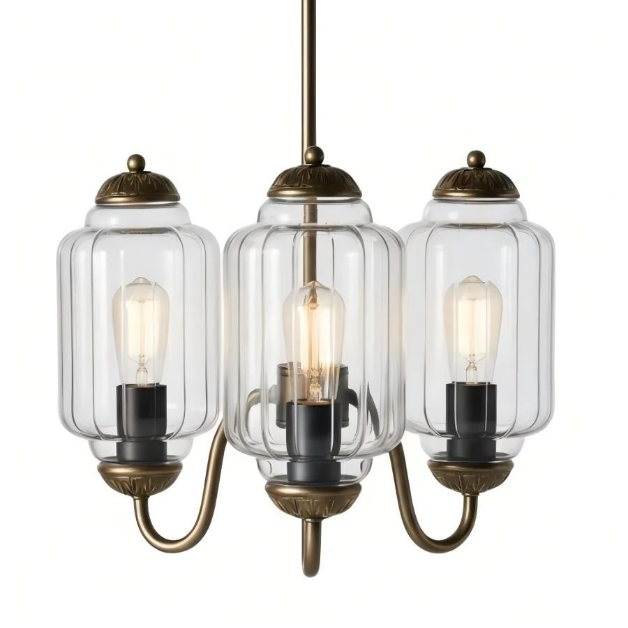 3 Lights Eloise Glass Chandelier for Living Room K947