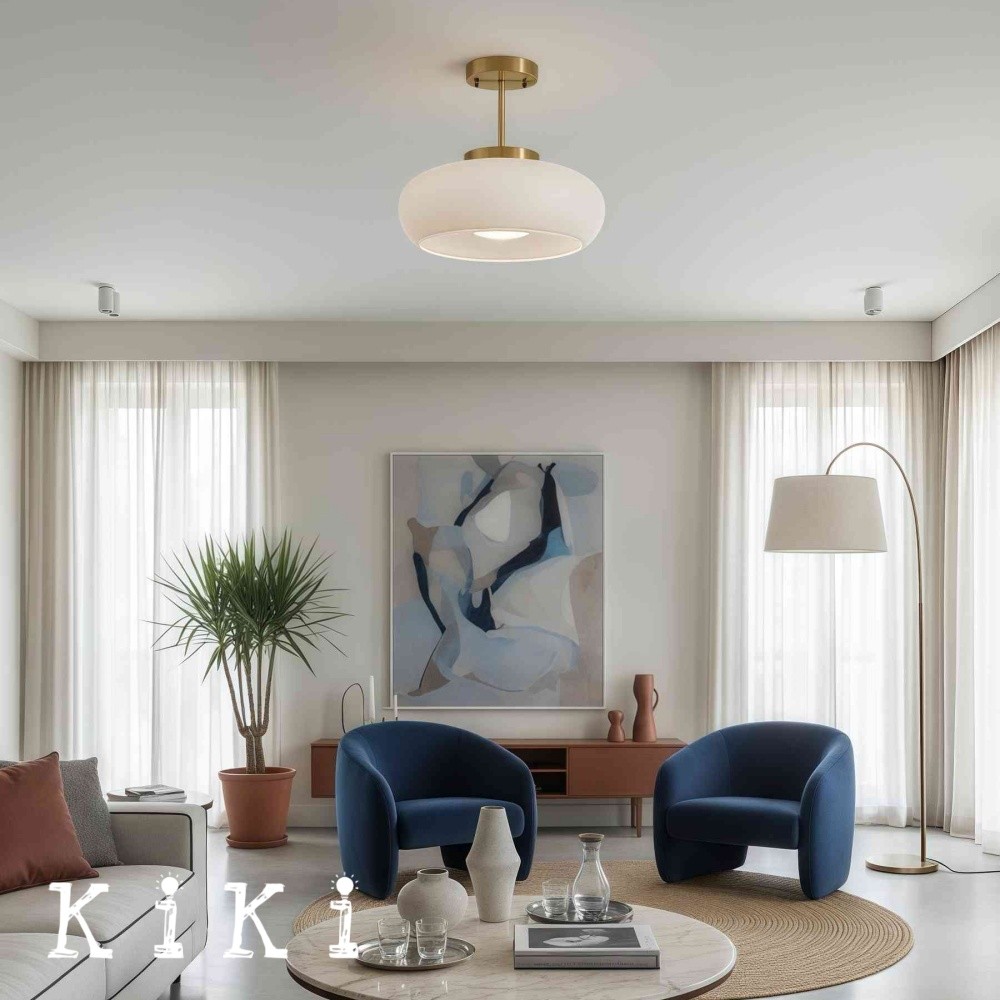 Bauhaus Style Vintage Glass Ceiling Light K72