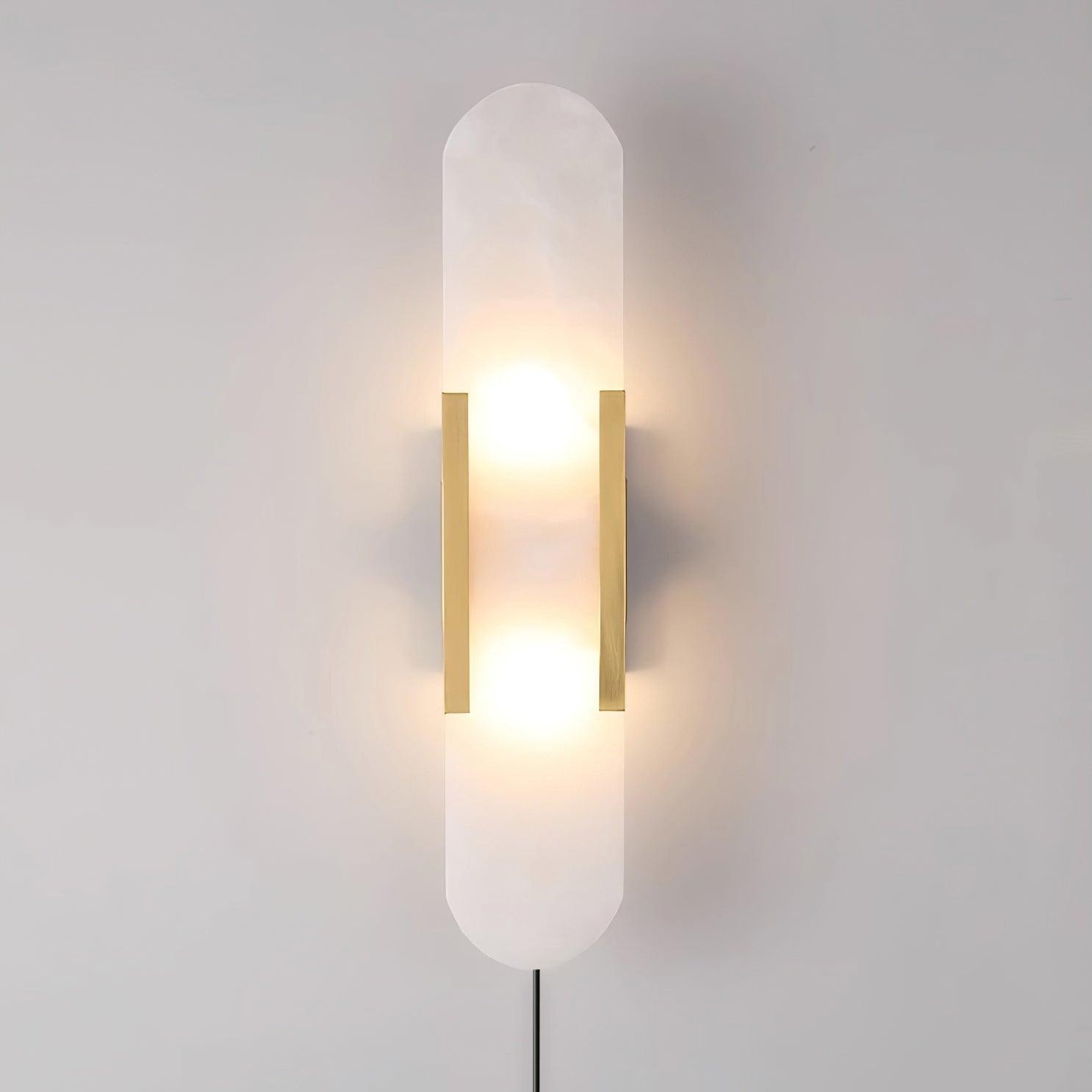 Alabaster Elongated Plug In Wall Lamp K501
