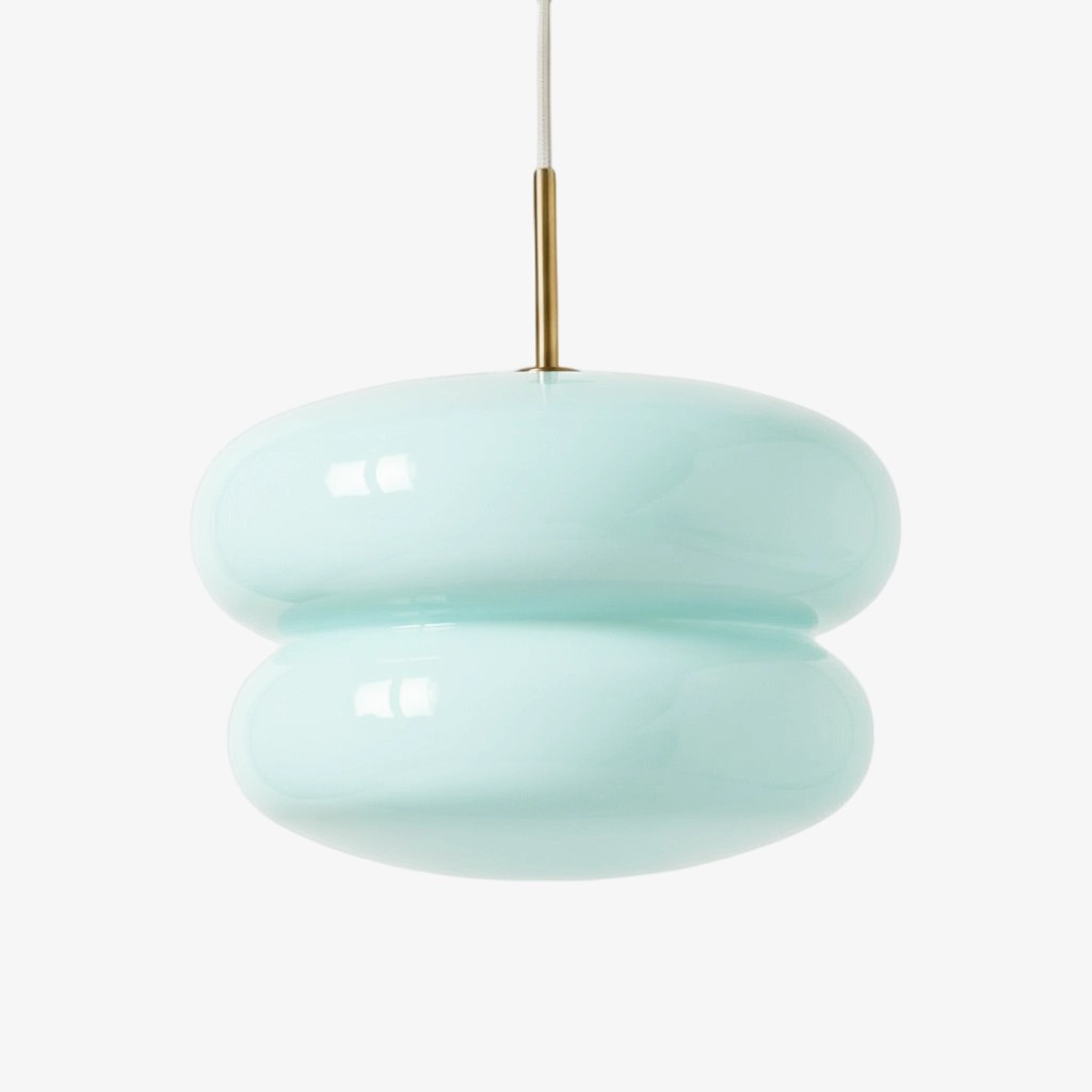 Orra Modern Opal Shade Pendant Lamp – Minimalist Glass Hanging Light For Kitchen or Bedroom K1427