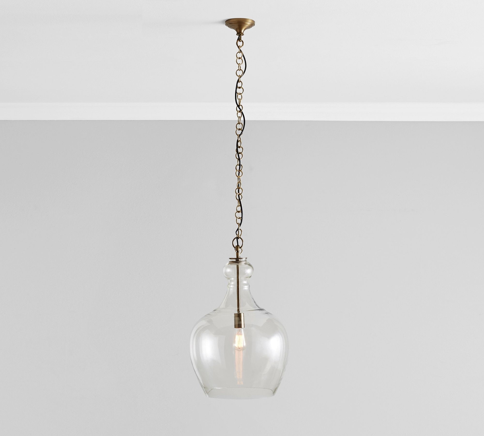 Lawson Glass Pendant Light - Recycled & Milk Glass with Bronze Accent K1342