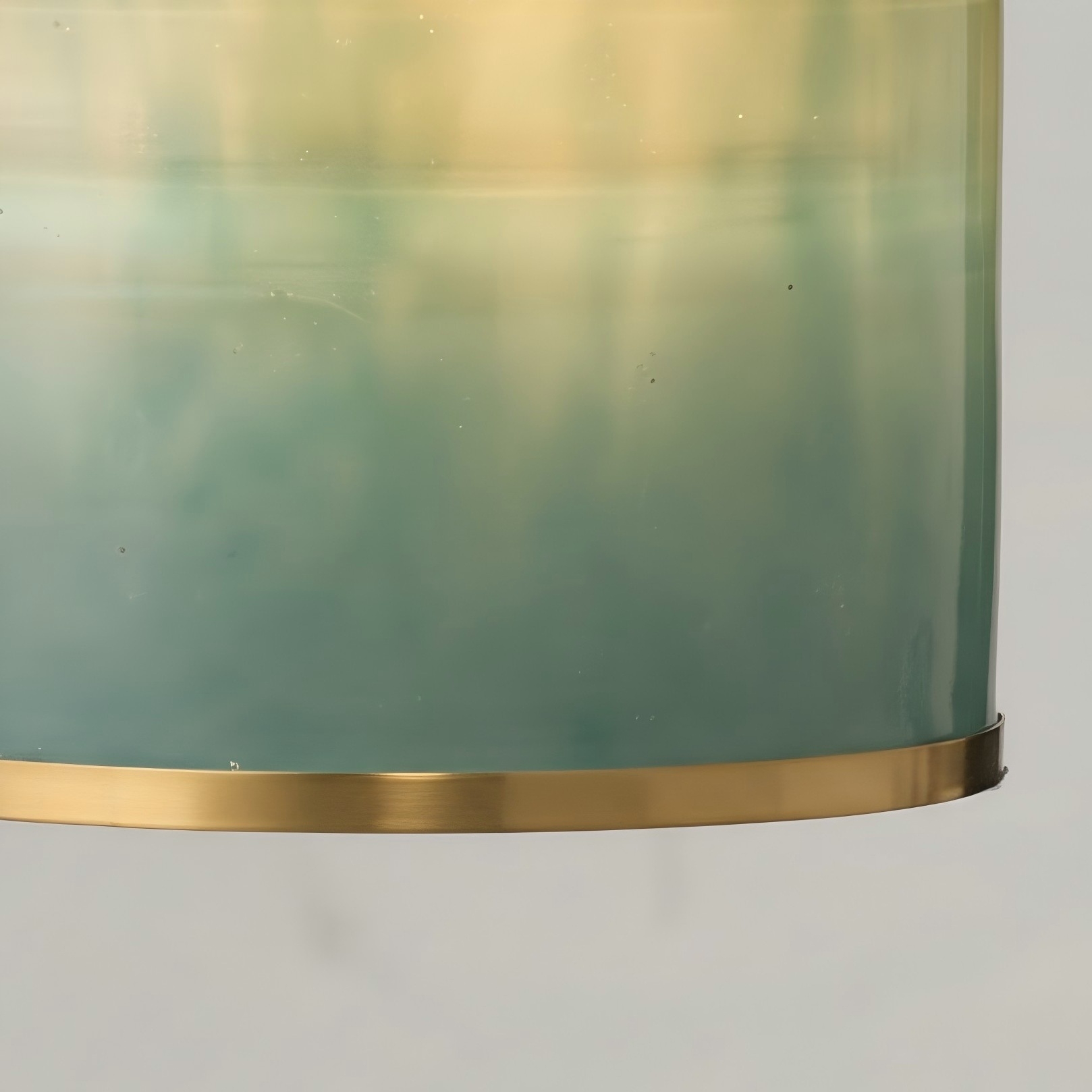 Helvo Elegant Cylinder Pendant Lamp - Hand-Blown Glass Brass Fixture for Entryway K2349