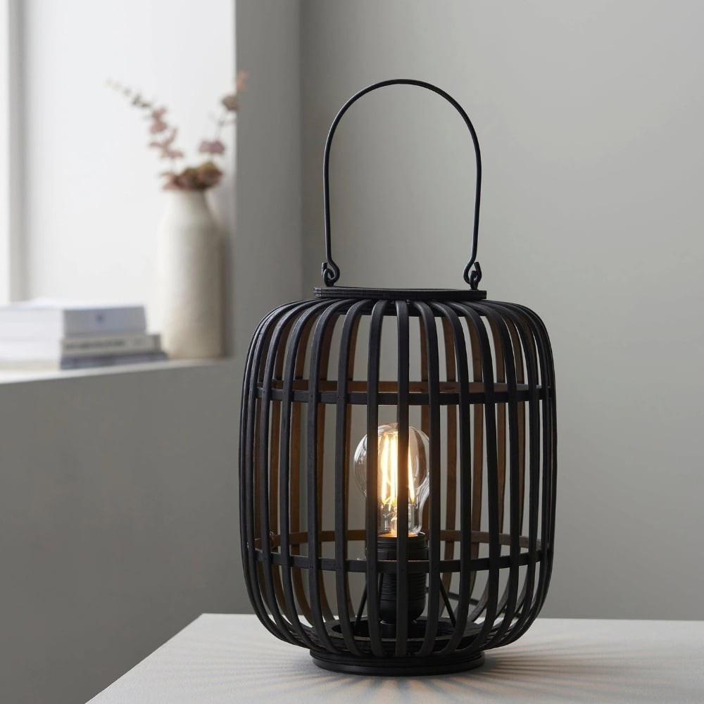 Yumeko Ambient Table Lamp - Open Bamboo Cage Design Stylish and Eco Friendly K1958