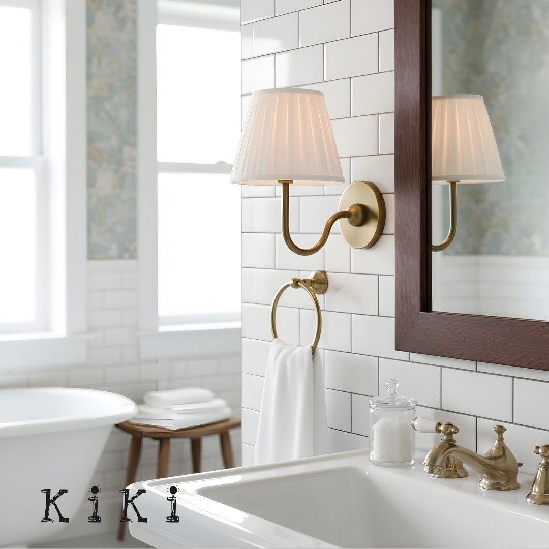 Luvora Pleated Fabric Shade Wall Sconce – Modern Classic Indoor Lighting K1306