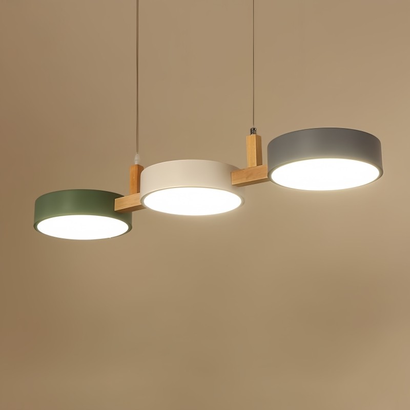 Nordic Modern Simple Macaron 3 Head Pendant Lamp K530