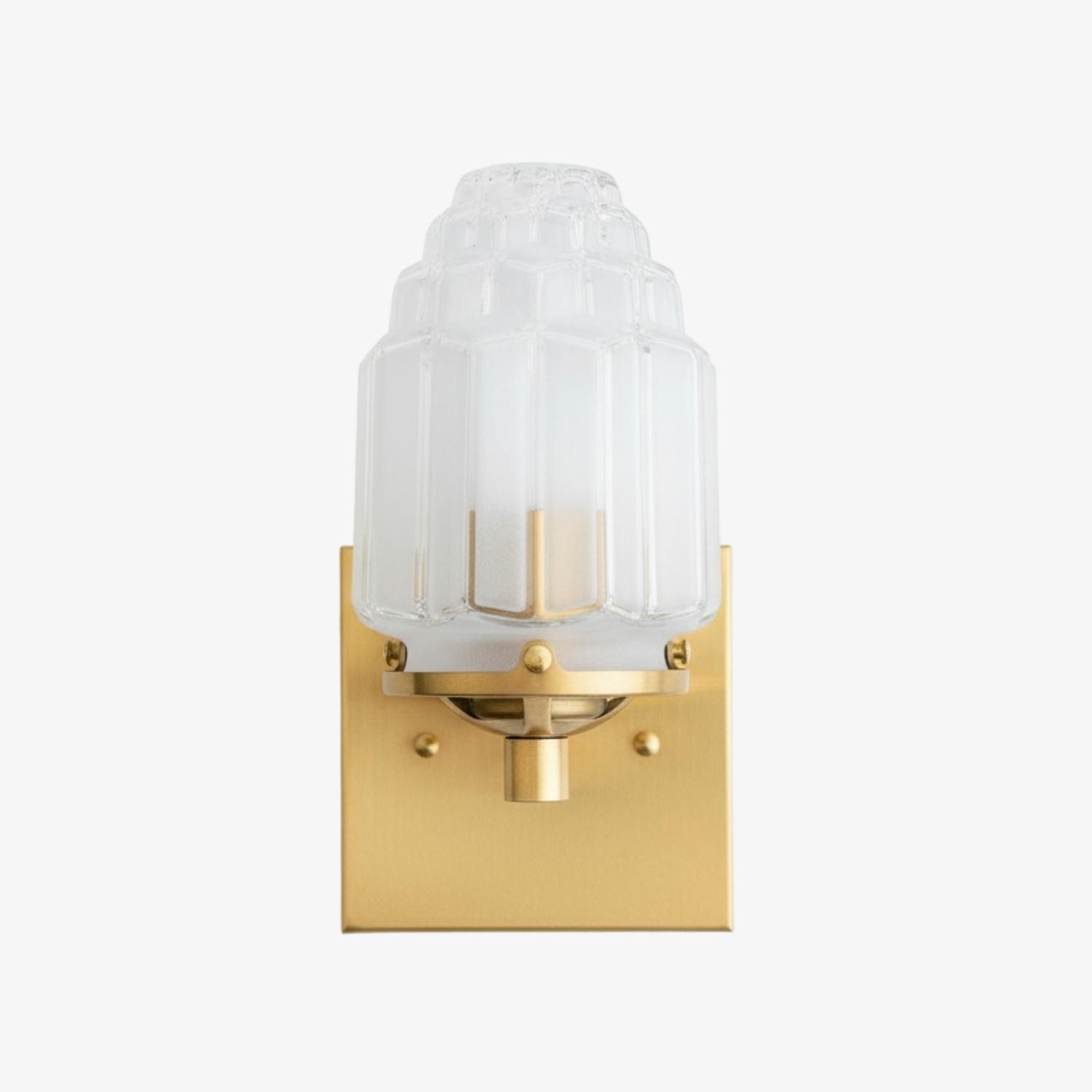 Tierlux Glass Art Deco Wall Sconce - Glass Frosted Globes with Skyscraper Globe K1471