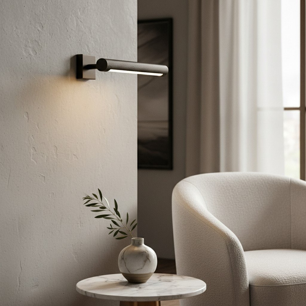 Zorv Sleek Picture Light - Ribbed Metal Frame Wall Light for Art or Photo Display K1701